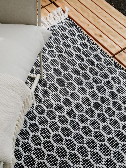 Dywan MIMPI kolor biały styl boho 80x150 Benuta - RUG/BENUT/MIMPI/WHITE+BLACK/80x150