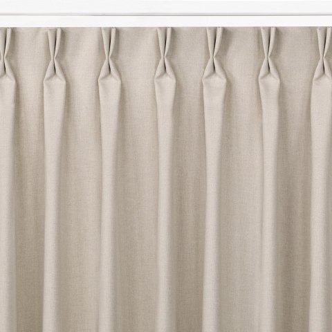 Zasłona CARMENA kolor beżowy styl klasyczny flex 7,5 cm z podwójną zakładką plecionka 220x300 Homede - CURT/HOM/CARMENA/BRAID/FL