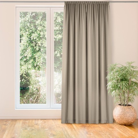 Zasłona CARMENA kolor beżowy styl klasyczny taśma smok transparentna 5 cm plecionka 450x245 Homede - CURT/HOM/CARMENA/BRAID/PLEA