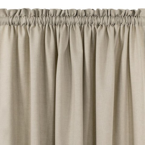 Zasłona CARMENA kolor beżowy styl klasyczny tunel 5 cm z grzywką 3 cm plecionka 450x245 Homede - CURT/HOM/CARMENA/BRAID/TUNNEL/F