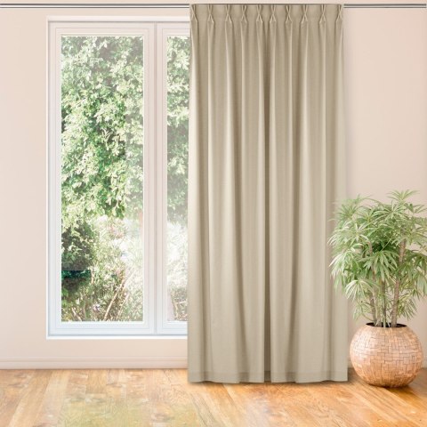 Zasłona CARMENA kolor kremowy styl klasyczny flex 7,5 cm z podwójną zakładką plecionka 300x225 Homede - CURT/HOM/CARMENA/BRAID/F