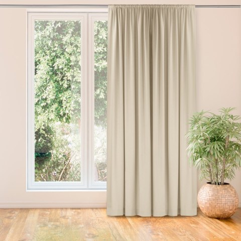 Zasłona CARMENA kolor kremowy styl klasyczny tunel 5 cm plecionka 600x175 Homede - CURT/HOM/CARMENA/BRAID/TUNNEL/CREAM/600x175