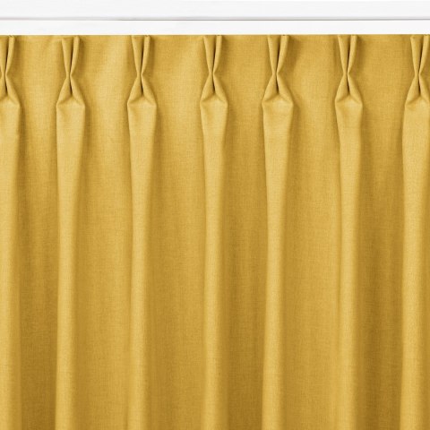 Zasłona CARMENA kolor musztardowy styl klasyczny flex 7,5 cm z podwójną zakładką plecionka 300x225 Homede - CURT/HOM/CARMENA/BRA