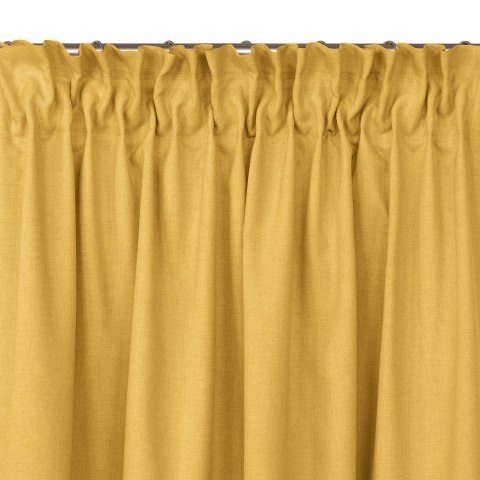 Zasłona CARMENA kolor musztardowy styl klasyczny taśma smok transparentna 10 cm z grzywką 3 cm plecionka 450x225 Homede - CURT/H