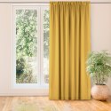 Zasłona CARMENA kolor musztardowy styl klasyczny taśma smok transparentna 7,5 cm z grzywką 3 cm plecionka 450x225 Homede - CURT/