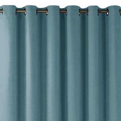 Zasłona MILANA kolor błękitny styl klasyczny złote przelotki metalowe złote szenila 420x225 Homede - CURT/HOM/MILANA/CHENILLE/EY