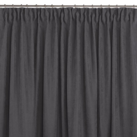 Zasłona MILANA kolor grafitowy styl klasyczny taśma smok transparentna 5 cm szenila 560x270 Homede - CURT/HOM/MILANA/CHENILLE/PL