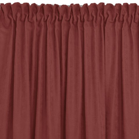 Zasłona MILANA kolor koralowy styl klasyczny taśma smok transparentna 5 cm z grzywką 3 cm szenila 560x245 Homede - CURT/HOM/MILA