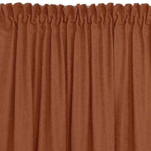 Zasłona MILANA kolor rudy styl klasyczny taśma smok transparentna 10 cm z grzywką 3 cm szenila 560x225 Homede - CURT/HOM/MILANA/