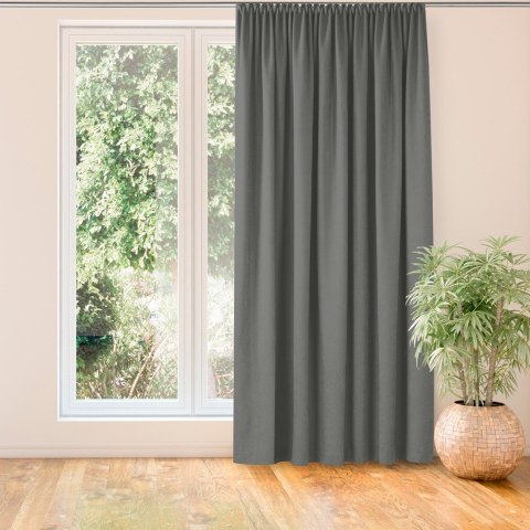 Zasłona MILANA kolor szary styl klasyczny taśma smok transparentna 5 cm szenila 560x270 Homede - CURT/HOM/MILANA/CHENILLE/PLEAT/