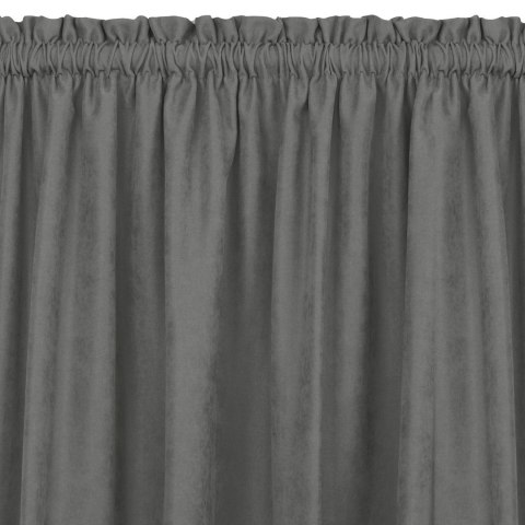 Zasłona MILANA kolor szary styl klasyczny tunel 5 cm z grzywką 3 cm szenila 560x270 Homede - CURT/HOM/MILANA/CHENILLE/TUNNEL/F/3