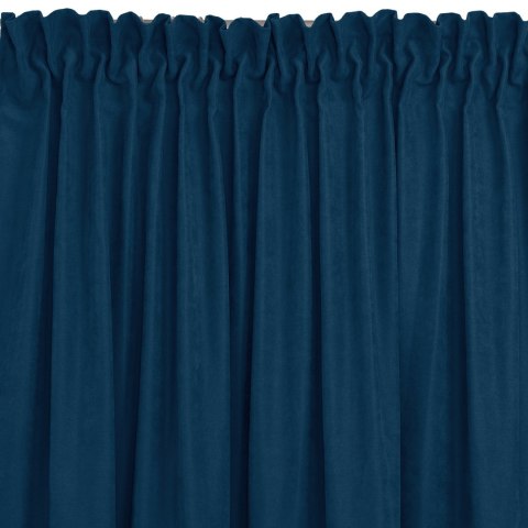 Zasłona MILANA kolor indygo styl klasyczny taśma smok transparentna 7,5 cm z grzywką 3 cm szenila 560x245 Homede - CURT/HOM/MILA