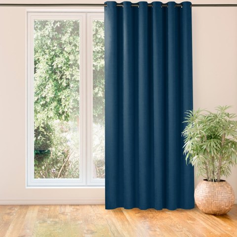 Zasłona MILANA kolor indygo styl klasyczny złote przelotki metalowe złote szenila 420x245 Homede - CURT/HOM/MILANA/CHENILLE/EYEL