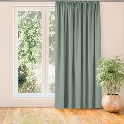 Zasłona MILANA kolor miętowy styl klasyczny taśma smok transparentna 5 cm szenila 560x270 Homede - CURT/HOM/MILANA/CHENILLE/PLEA