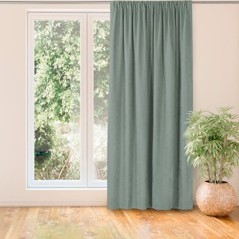 Zasłona MILANA kolor miętowy styl klasyczny taśma smok transparentna 5 cm z grzywką 3 cm szenila 560x245 Homede - CURT/HOM/MILAN