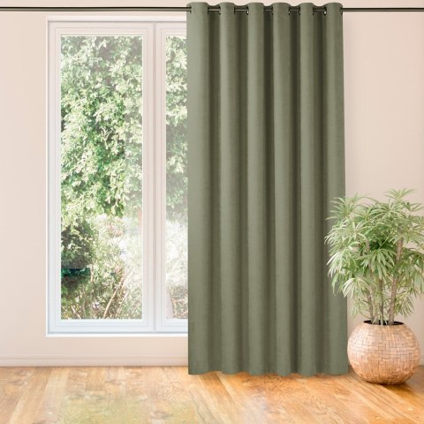 Zasłona MILANA kolor oliwkowy styl klasyczny złote przelotki metalowe złote szenila 420x225 Homede - CURT/HOM/MILANA/CHENILLE/EY