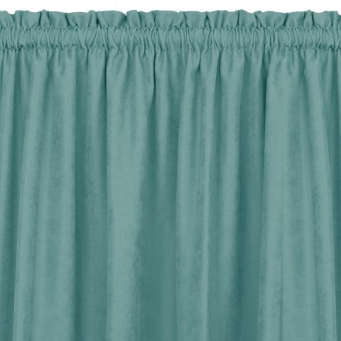 Zasłona MILANA kolor turkusowy styl klasyczny tunel 5 cm z grzywką 3 cm szenila 560x270 Homede - CURT/HOM/MILANA/CHENILLE/TUNNEL