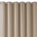 Zasłona MILANA kolor beżowy styl klasyczny srebrne przelotki metalowe srebrne szenila 420x270 Homede - CURT/HOM/MILANA/CHENILLE/