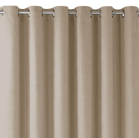 Zasłona MILANA kolor beżowy styl klasyczny srebrne przelotki metalowe srebrne szenila 420x270 Homede - CURT/HOM/MILANA/CHENILLE/