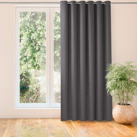 Zasłona MILANA kolor grafitowy styl klasyczny srebrne przelotki metalowe srebrne szenila 420x270 Homede - CURT/HOM/MILANA/CHENIL