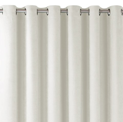 Zasłona MILANA kolor kremowy styl klasyczny srebrne przelotki metalowe srebrne szenila 420x245 Homede - CURT/HOM/MILANA/CHENILLE