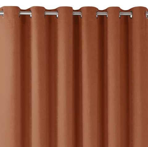Zasłona MILANA kolor rudy styl klasyczny srebrne przelotki metalowe srebrne szenila 420x225 Homede - CURT/HOM/MILANA/CHENILLE/EY