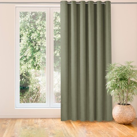 Zasłona MILANA kolor oliwkowy styl klasyczny srebrne przelotki metalowe srebrne szenila 420x245 Homede - CURT/HOM/MILANA/CHENILL
