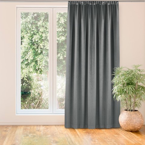 Zasłona VILA kolor grafitowy styl klasyczny taśma smok transparentna 10 cm velvet 530x270 Homede - CURT/HOM/VILA/VELVET/PLEAT/D/