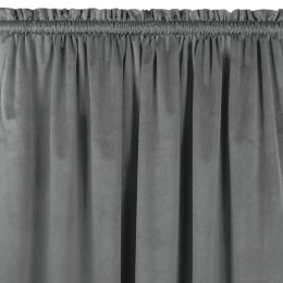 Zasłona VILA kolor grafitowy styl klasyczny tunel 5 cm z grzywką 3 cm velvet 530x300 Homede - CURT/HOM/VILA/VELVET/TUNNEL/F/30/C