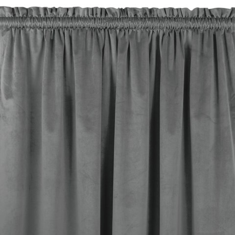 Zasłona VILA kolor grafitowy styl klasyczny tunel 5 cm z grzywką 3 cm velvet 530x300 Homede - CURT/HOM/VILA/VELVET/TUNNEL/F/30/C