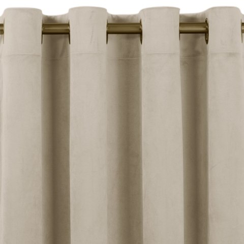 Zasłona VILA kolor kremowy styl klasyczny złote przelotki metalowe złote velvet 530x175 Homede - CURT/HOM/VILA/VELVET/EYELETS/G/