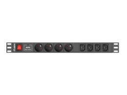 Listwa zasilająca Rack PDU 1U 16A 4X 230V PL 4X IEC C13 2m czarna