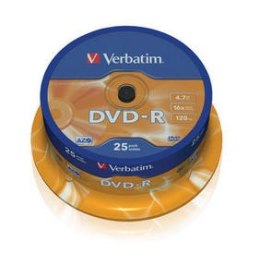 DVD-R VERBATIM 4.7 GB 16x Cake 25 szt.