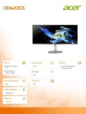 Monitor 34 cale CB342CKCsmiiph uzx UWQHD/75Hz/1ms