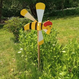Wiatrak odstraszacz ogrodowy DUŻY 47cm pszczoła
