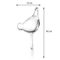Nawadniacz do kwiatów Komplet 2 szt Wykonany ze szkła, przeźroczysty dozownik do nawodnienia roślin, nawadniacze w kształcie pta