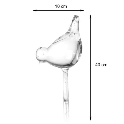 Nawadniacz do kwiatów Komplet 2 szt Wykonany ze szkła, przeźroczysty dozownik do nawodnienia roślin, nawadniacze w kształcie pta