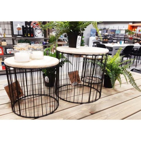 Stojaki na kwiaty i dekoracje 3 sztZestaw niewielkich stojaków pełniących funkcje kwietników lub stolików pomocniczych wykonanyc