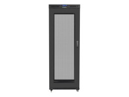 Szafa instalacyjna rack stojąca 19 cali 37U 800x1000 czarna drzwi perforowane LCD ( Flat pack)