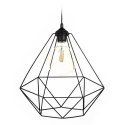 Lampa wisząca Paris Diamond 35 cm czarnaStylowa lampa wisząca druciak w kolorze czarnym, w stylu industrialnym loft 35 cm