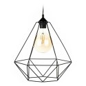 Lampa wisząca Paris Diamond 35 cm czarnaStylowa lampa wisząca druciak w kolorze czarnym, w stylu industrialnym loft 35 cm