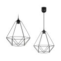 Lampa wisząca Paris Diamond 35 cm czarnaStylowa lampa wisząca druciak w kolorze czarnym, w stylu industrialnym loft 35 cm