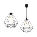 Lampa wisząca Paris Diamond 35 cm czarnaStylowa lampa wisząca druciak w kolorze czarnym, w stylu industrialnym loft 35 cm