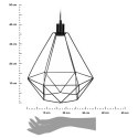 Lampa wisząca Paris Diamond 35 cm czarnaStylowa lampa wisząca druciak w kolorze czarnym, w stylu industrialnym loft 35 cm