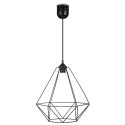 Lampa wisząca Paris Diamond 35 cm czarnaStylowa lampa wisząca druciak w kolorze czarnym, w stylu industrialnym loft 35 cm