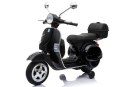 Skuter na Akumulator Vespa Dla Dzieci Światła LED Panel MP3 Czarny