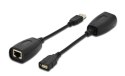 Przedłużacz/Extender USB 1.1 po skrętce Cat.5e/6 UTP/SFP do 45m, czarny, 20cm