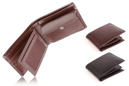 Skórzany portfel męski PPM6 BROWN