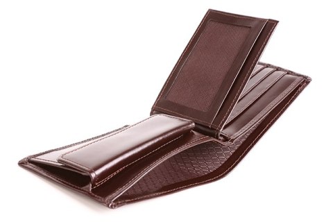 Skórzany portfel męski PPM6 BROWN