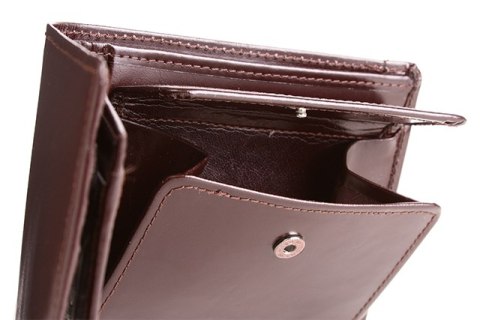Skórzany portfel męski PPM6 BROWN